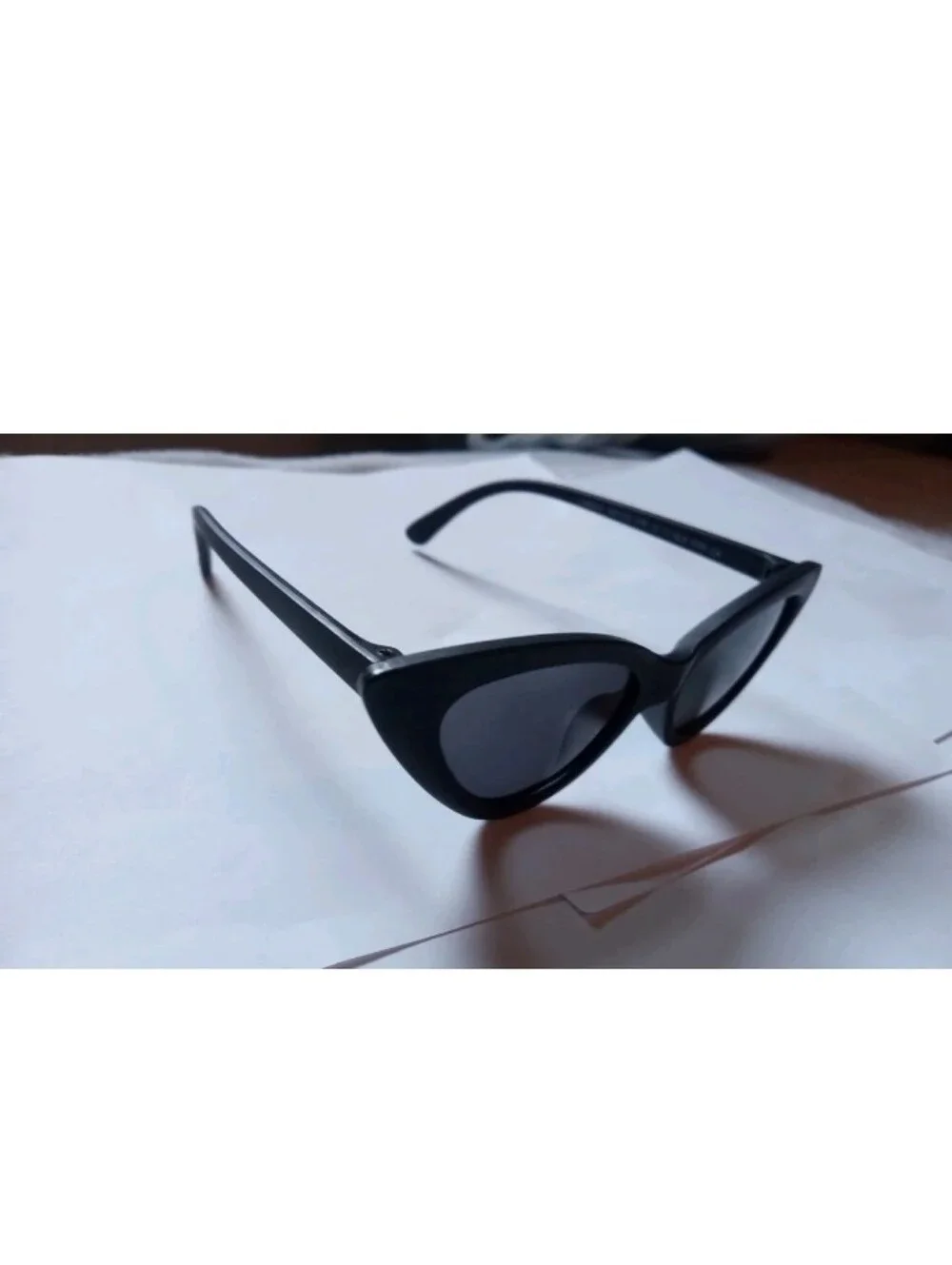 Youth Toddler Pet Cat Eye Sunglasses Black Plastic Frame Gray Tinted Lenses